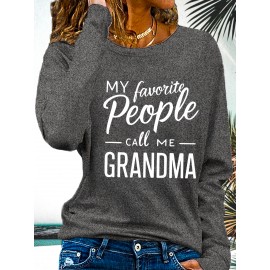 Women'S Long Sleeve Crew Neck T-Shirt with 