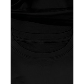 Women's Empowerment Spanish Letter Print T-Shirt - Short Sleeve Crew Neck Casual Top with Bold 