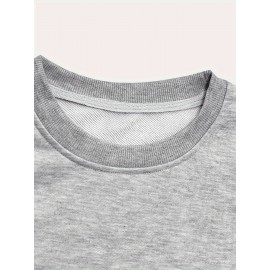 PSALMS 91 Letter Print Long Sleeve Sweatshirt - Women's Fashion Casual Sweatshirt with Knit Fabric and Round Neckline