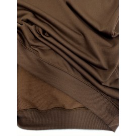 Women'S Plus Size Cartoon Squirrel Graphic Sweatshirt - Casual Long Sleeve Crew Neck, Machine Washable Polyester, Fall/Winter Sportswear with Funny Squirrel Applique Design