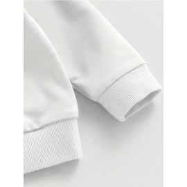 Women's Fashion Casual Letter Print Set - Premium Autumn/Winter Trendy Youthful Fleece Hoodie and Jogger Pants Two-Piece Outfit, Versatile Hooded Suit for Women, Ideal Gift Choice