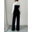 Women'S Elegant Two-Piece Outfit: Color Block Long Sleeve Shirt + Wide-Leg Pants, Polyester Blend, All-Season Wear, Casual Attire|Elegant Two-Piece|Polyester Blend