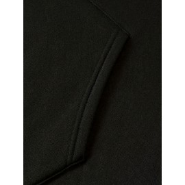 [Women's Hooded Tracksuit Set] Elegant Women's Hooded Tracksuit Set, Polyester Knit Fabric, Alphabet Pattern, Comfortable Loungewear, with Pink Bow Detail, for Fall/Winter