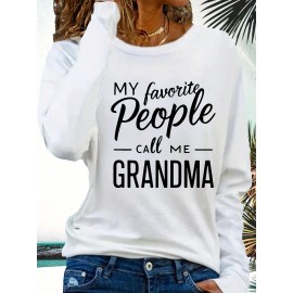 Women'S Long Sleeve Crew Neck T-Shirt with 