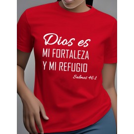 Women'S Black T-Shirt with Inspirational Biblical Verse 