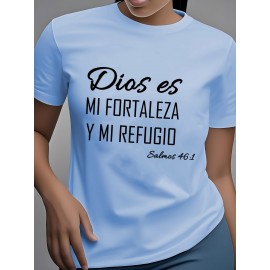 Women'S Black T-Shirt with Inspirational Biblical Verse 